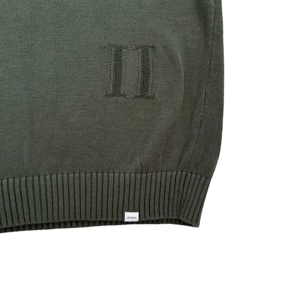 LES DEUX KNIT VEST SCANDINAVIAN STREETWEAR OVERSIZE FIT LINEN BLEND MEN SIZE M